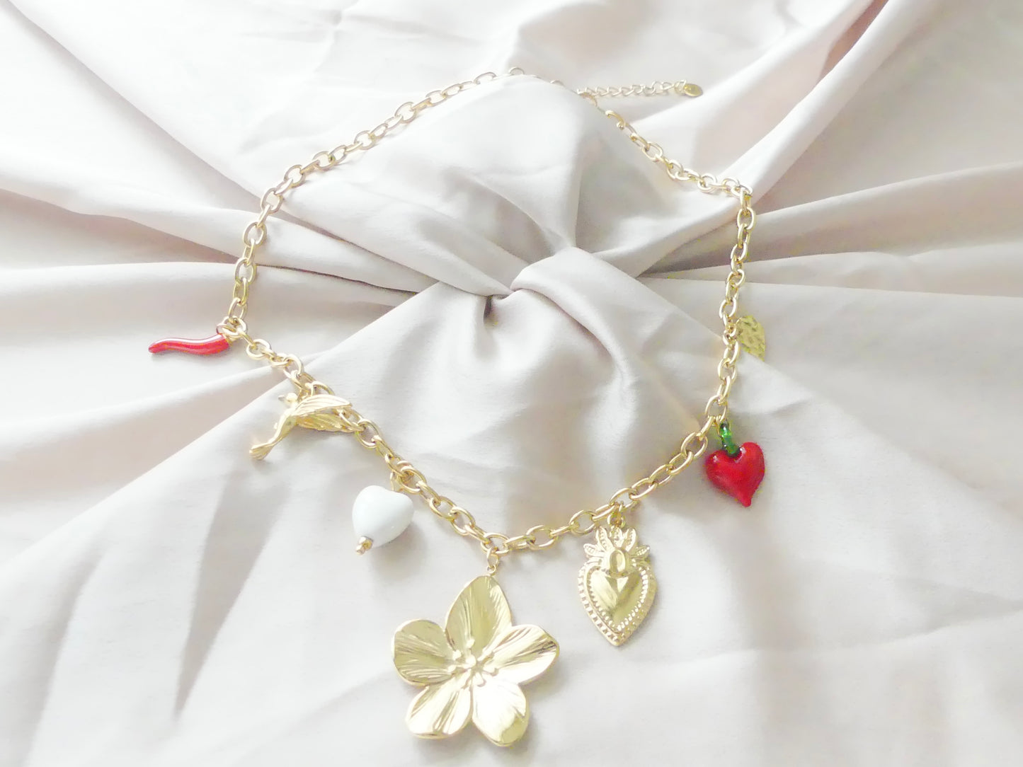 Collier « Fraise pimentée »