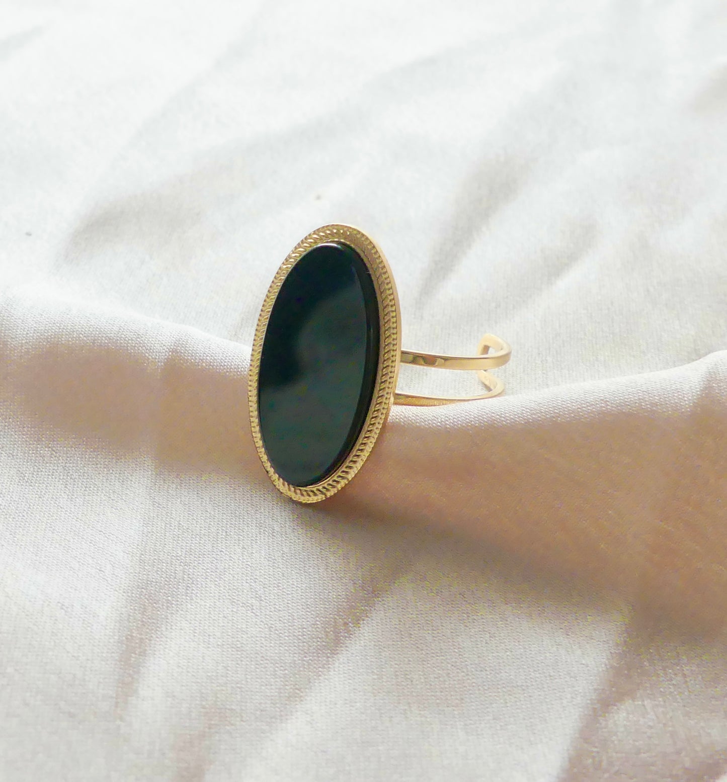 Bague « black mirror »