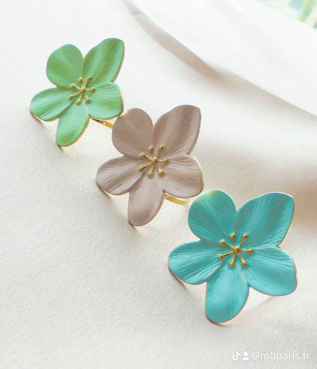 Bague «  Flora » en Acier inoxydable